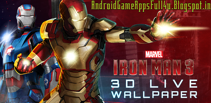 Iron Man 3D V10 Premium Live WallpaperKeyboard Skin 705x344