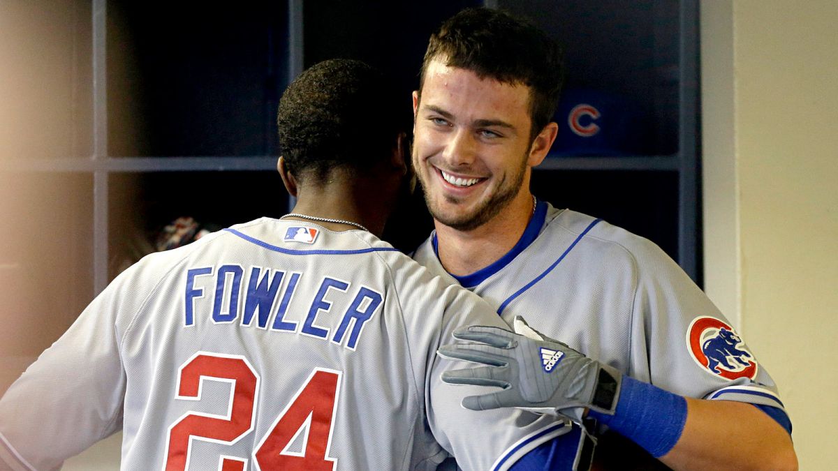 Mlb Chicago Cubs Kris Bryant Celebrates With Dexter