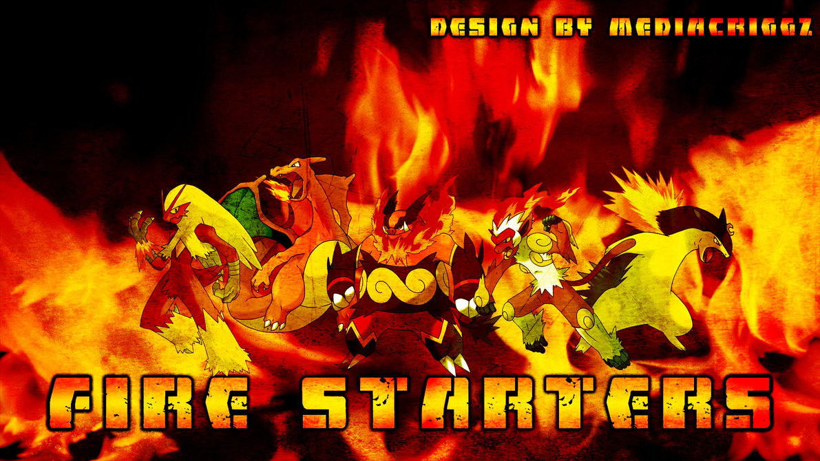 Pokemon Fire Starters Wallpaper By Mediacriggz