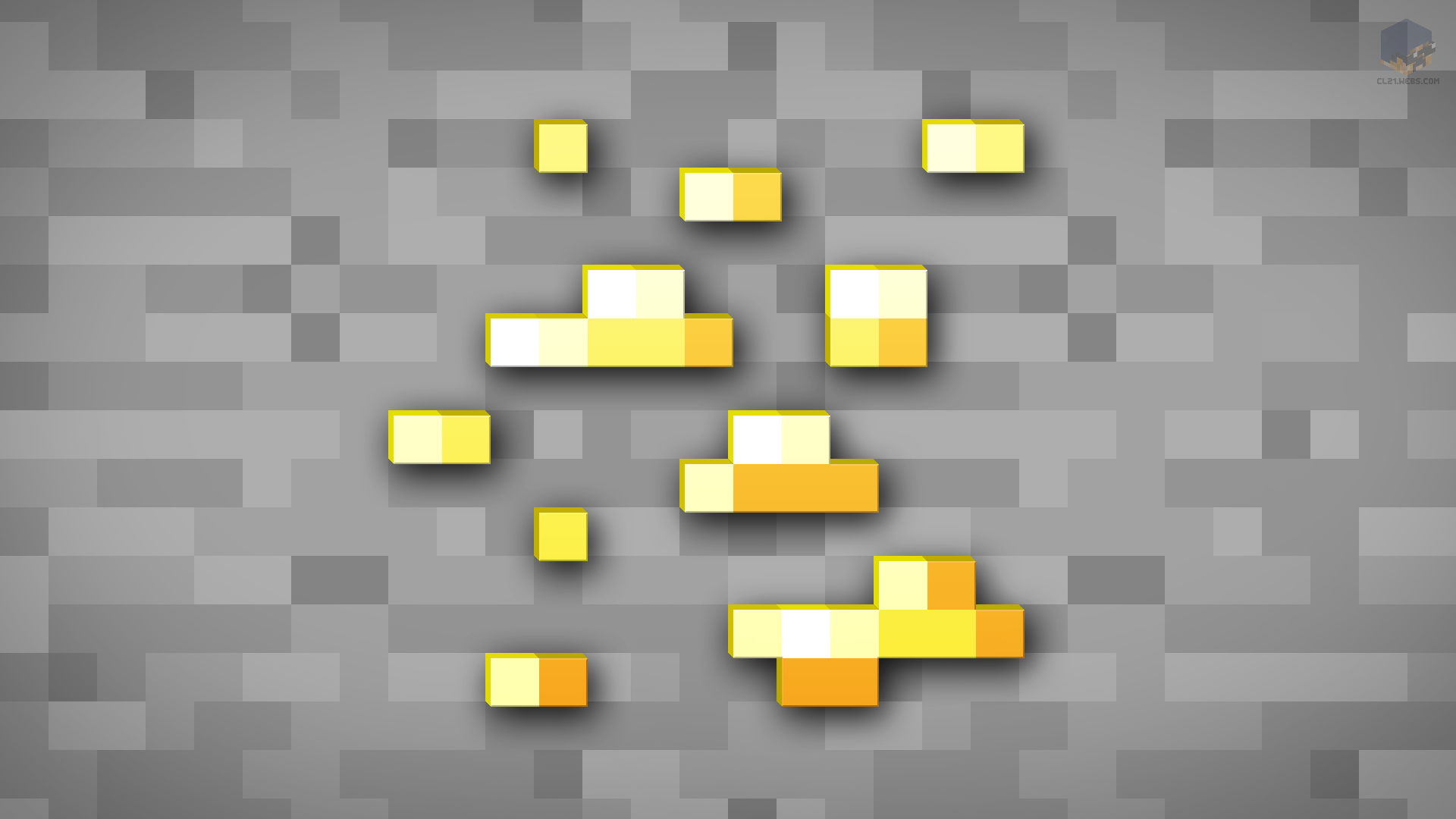 Minecraft Shaded Gold Ore Wallpaper By Chrisl21 Fan Art