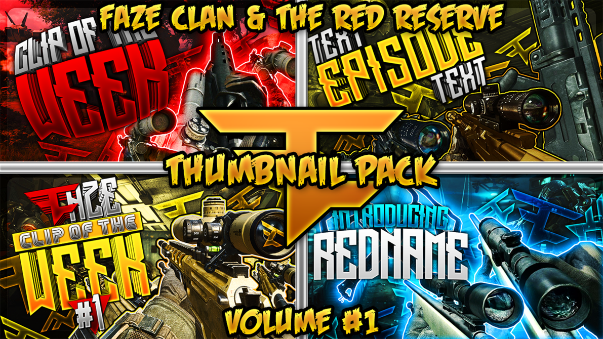 Thumbnail Pack V1 Faze And Red Edition By Acezproduction On