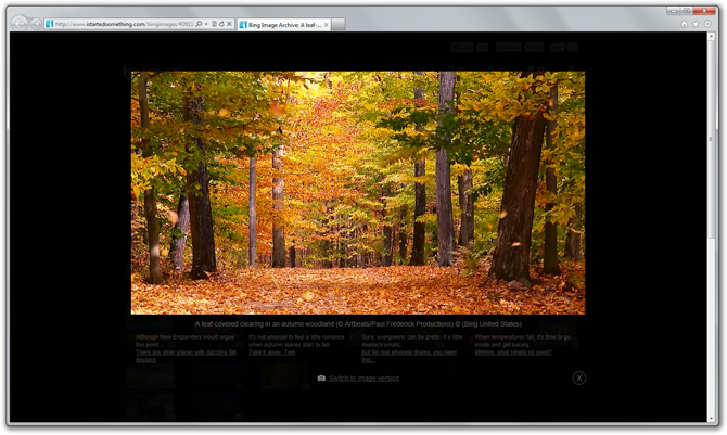 Bing Image Archive Now With Html5 Video Support Istartedsomething