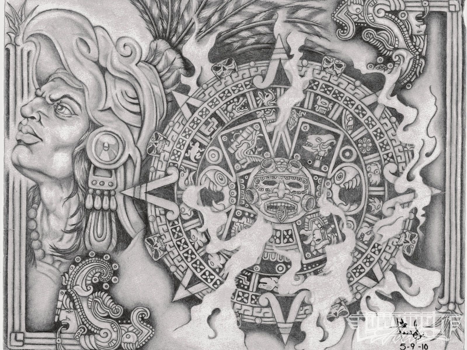 Aztec chicano art