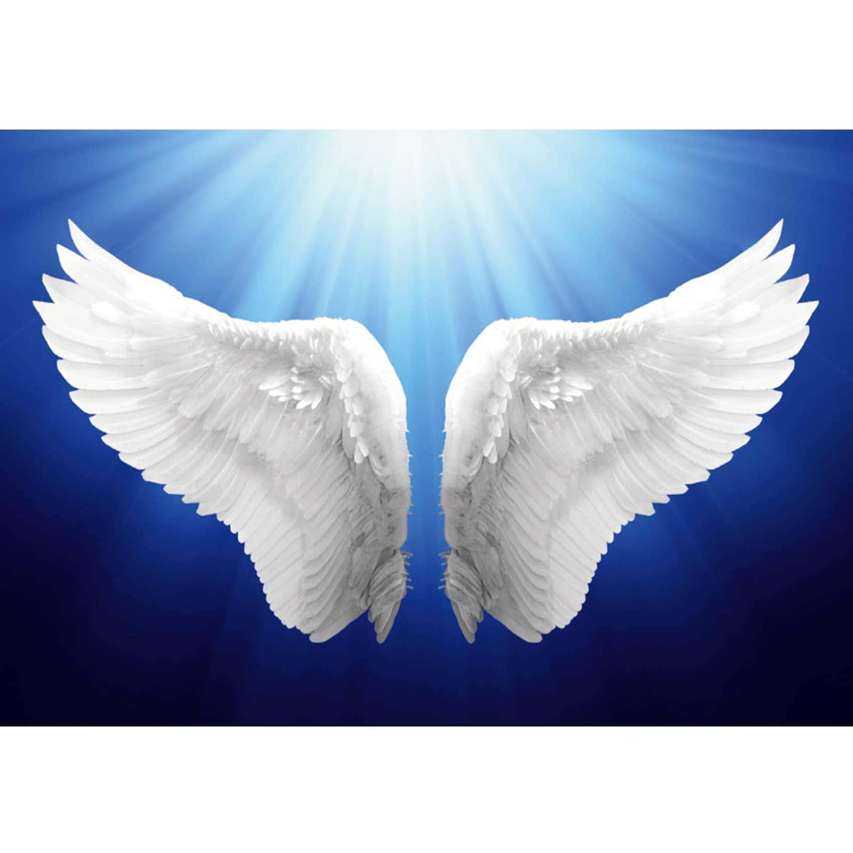 White Wings Angel Heaven Background Wallpaper