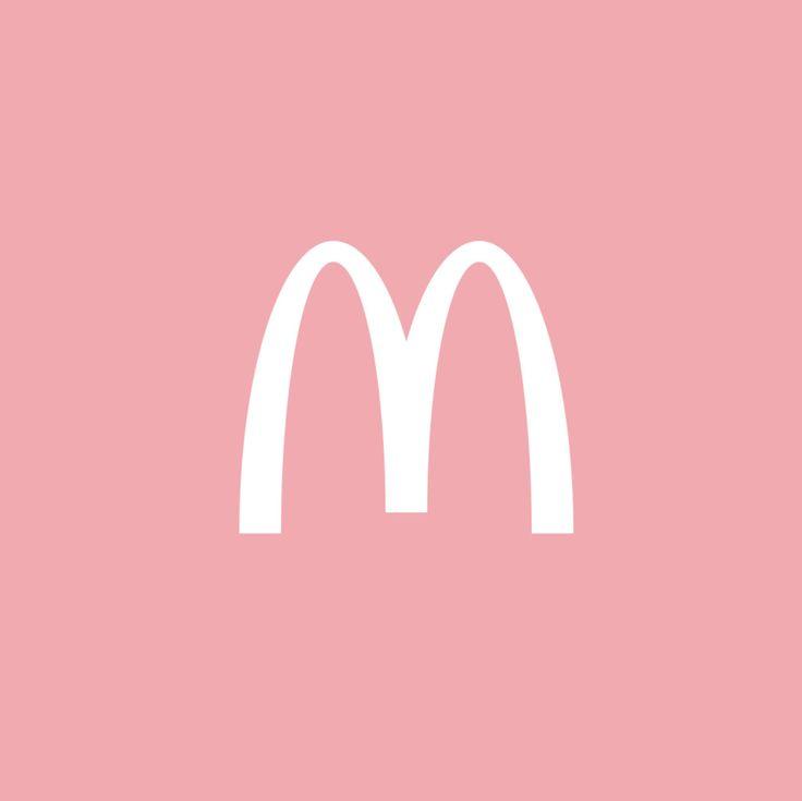 Mcdonalds App Icon Pink And Black Wallpaper Photo