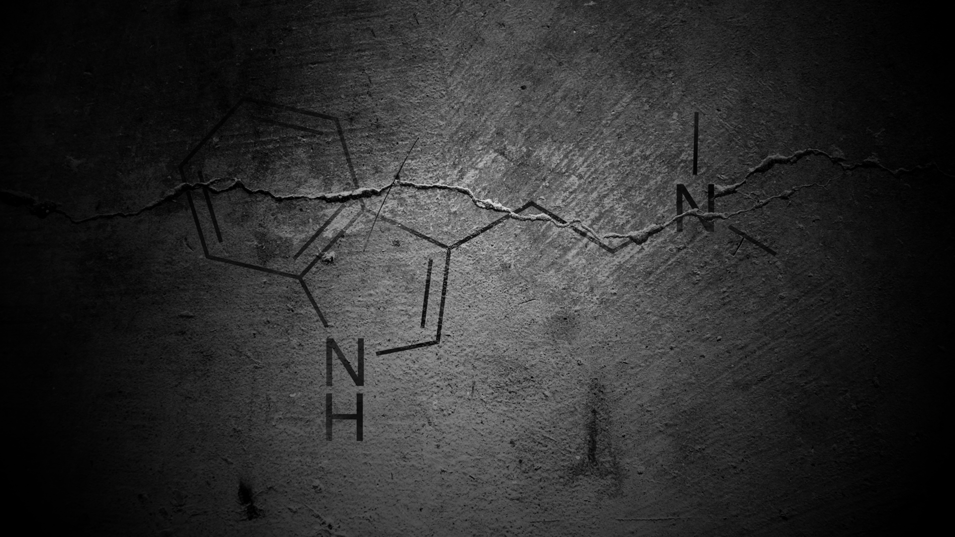Drugs Wall Wallpaper Gray Graffiti Molecule