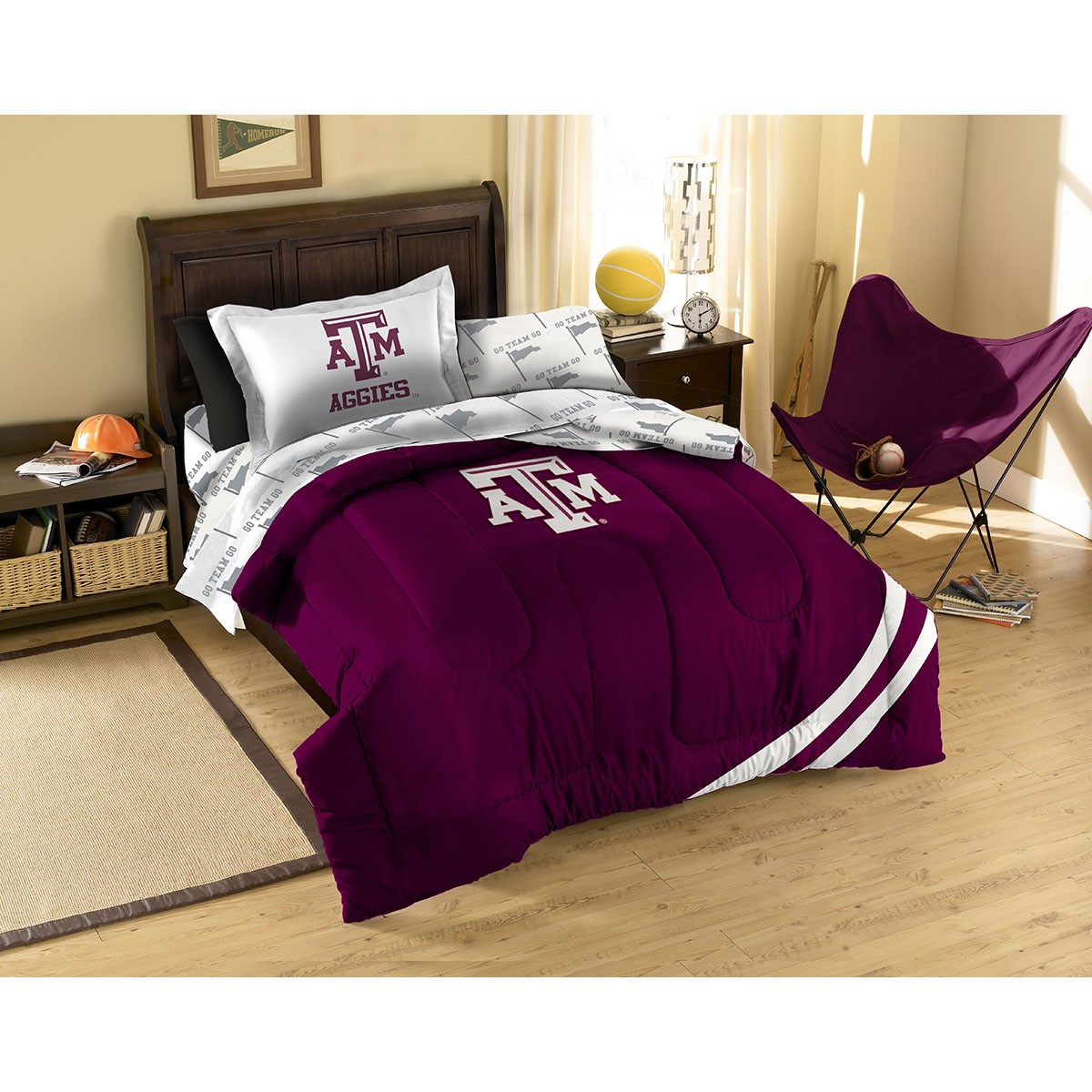 Texas A M Aggies Contrast Twin Forter Bed In Bag