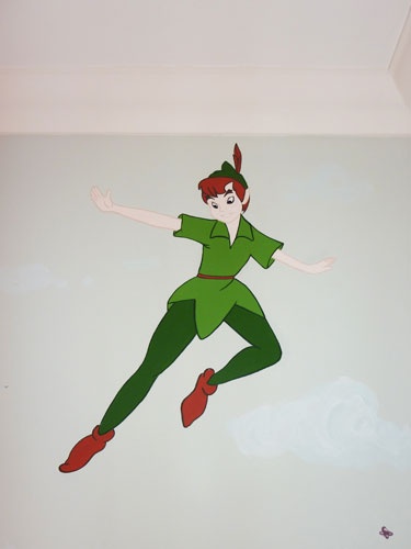 wall mural featuring Peter Pan Joanna Perry is a qualified mural