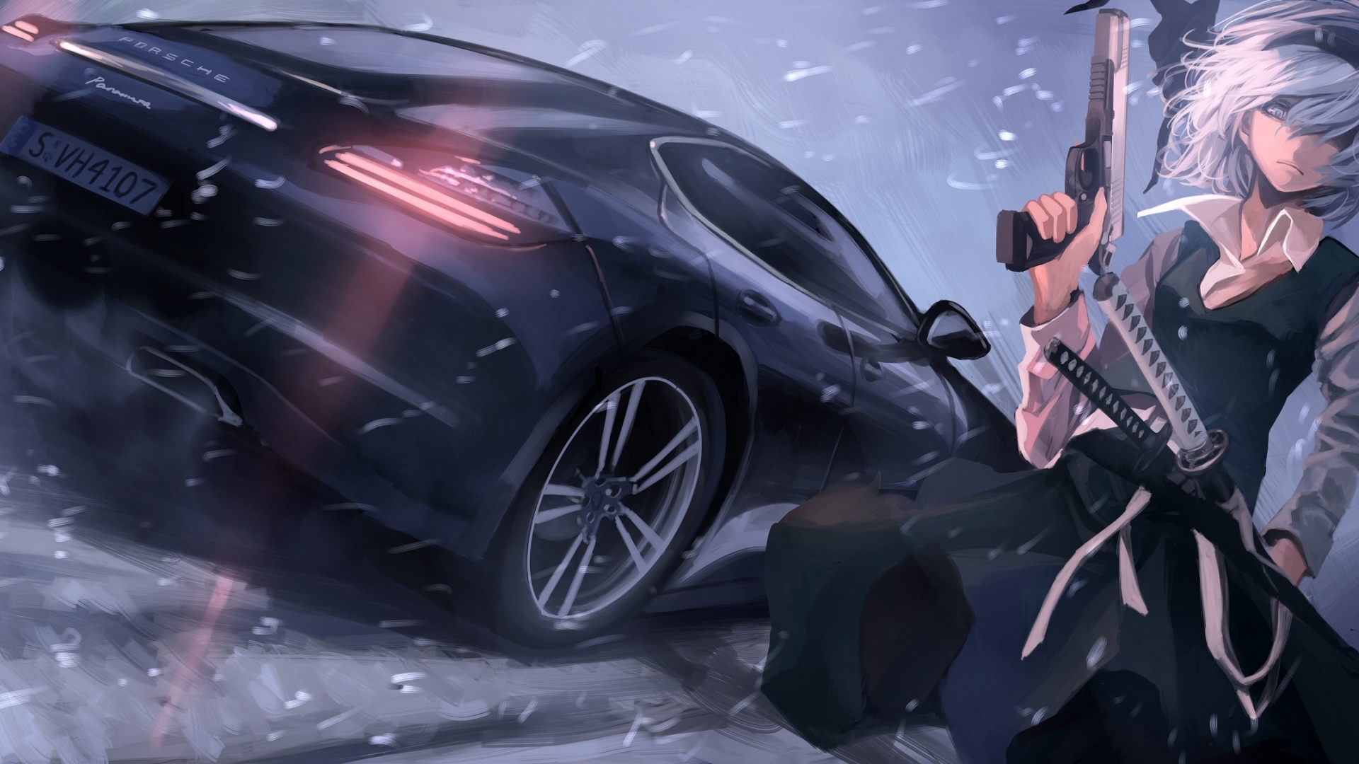 Konpaku Youmu Girl Car 1080p Laptop Full HD Wallpaper