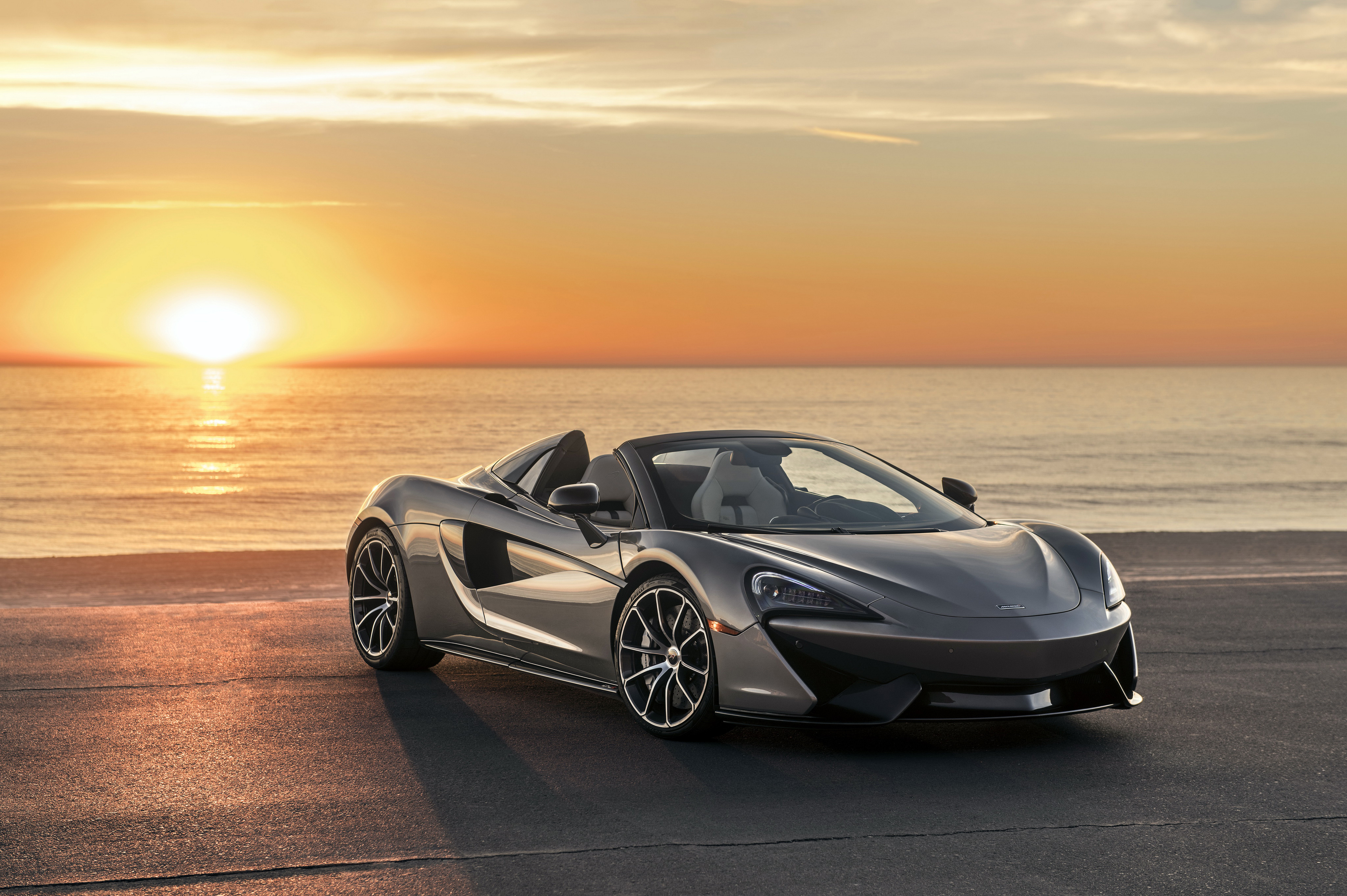 Mclaren 570s Spider Front Wallpaper HD Cars 4k Image