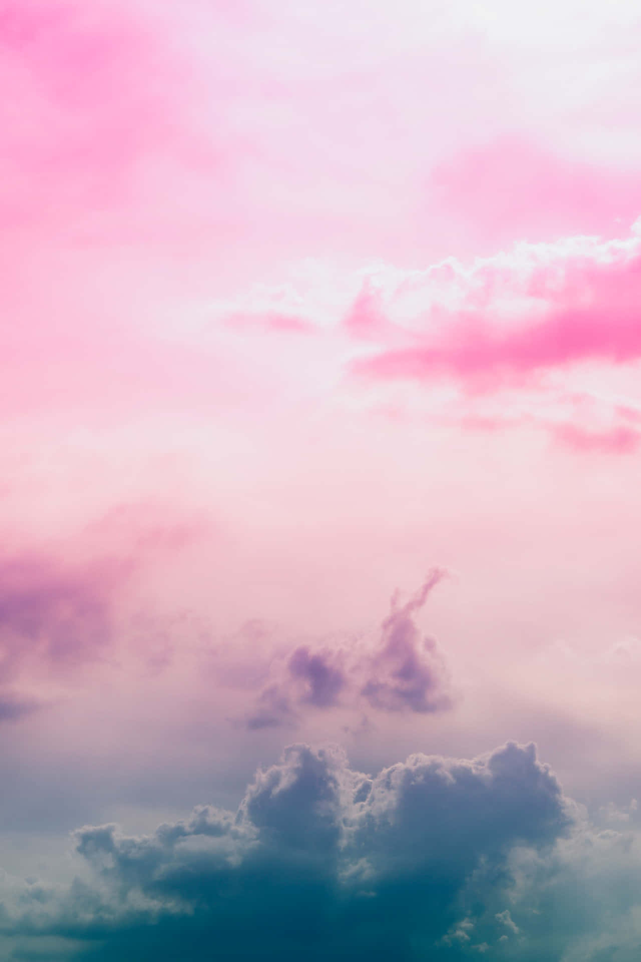 Pink And Blue Clouds Wallpaper