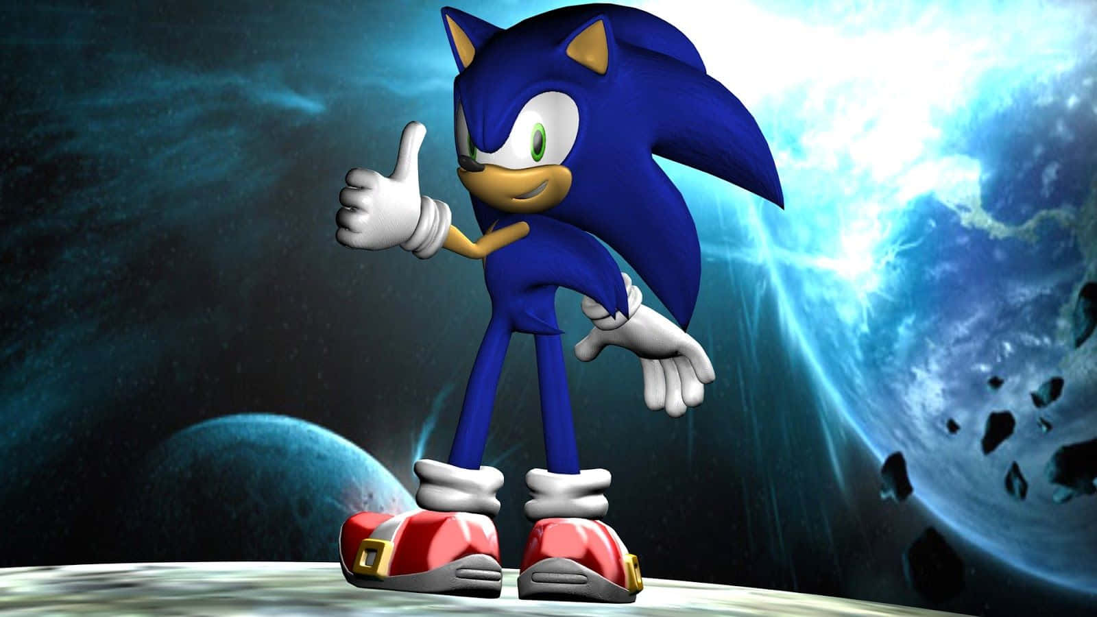 Sonic HD Cute Thumbs Up Wallpaper
