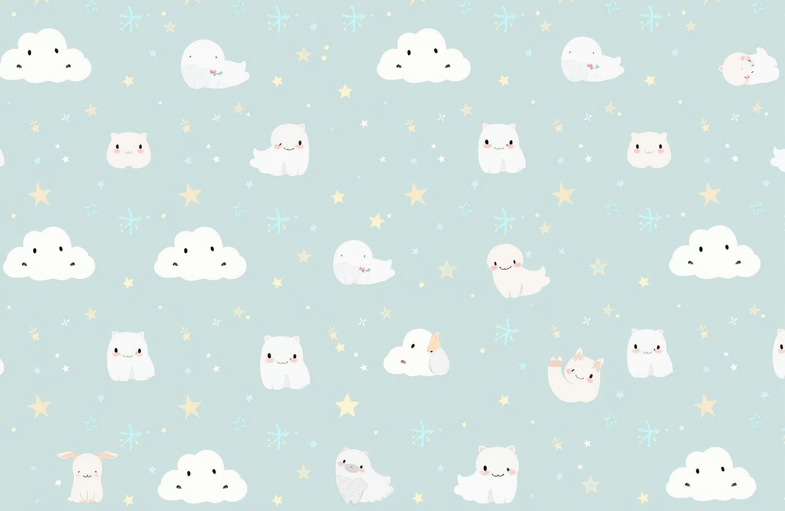 Cute Light Blue Wallpaper