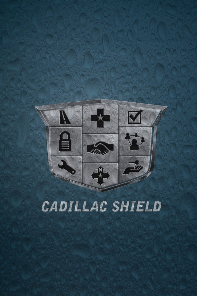 Cadillac Shield Logo iPhone Ipod Touch Android Wallpaper