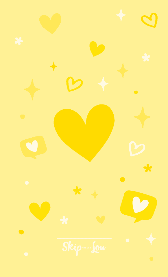 Cheerful Yellow Heart Wallpaper For Your Phone And Puter Skip