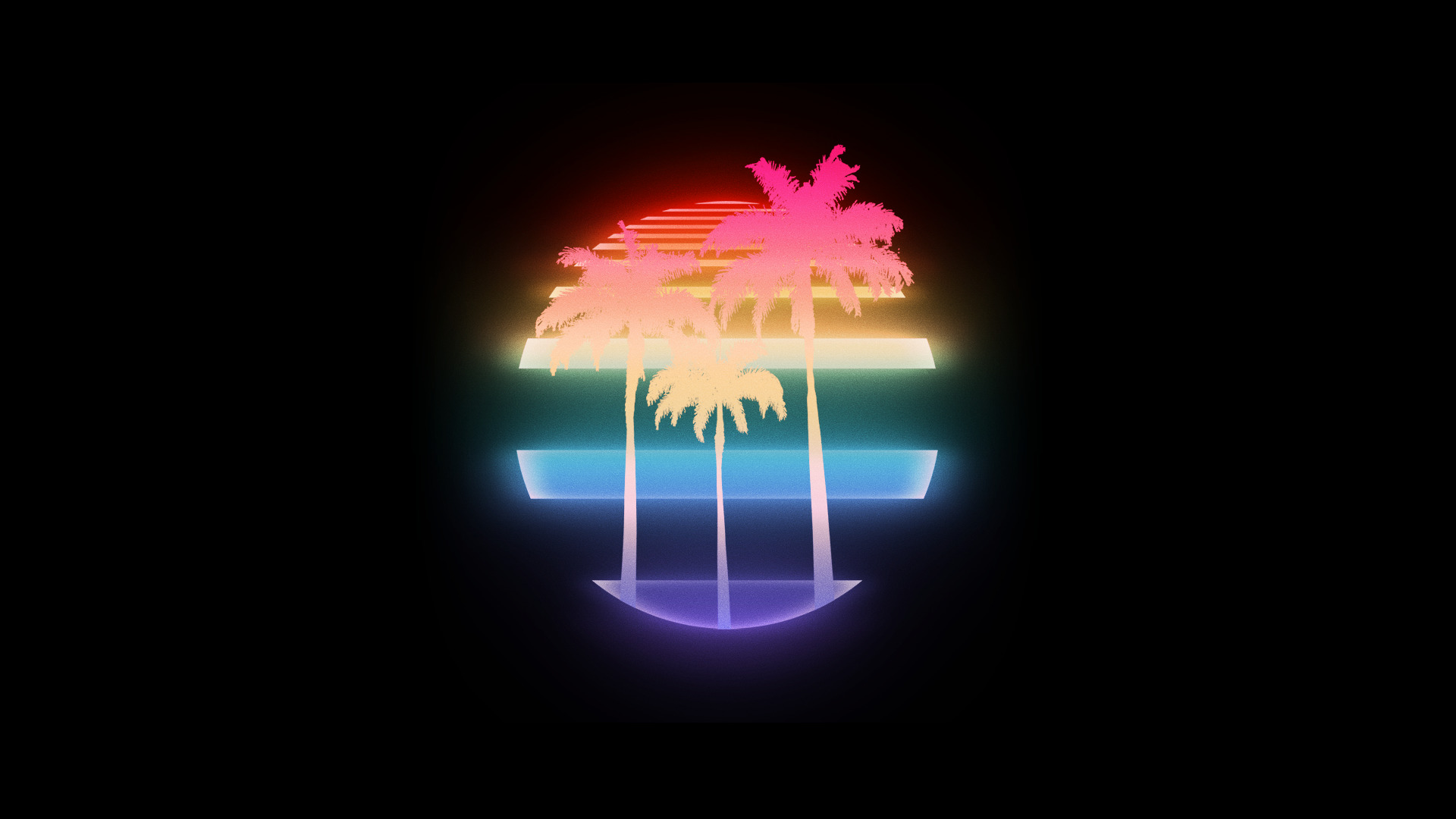 Vhs Palm Trees 1980s New Retro Wave Style Vintage