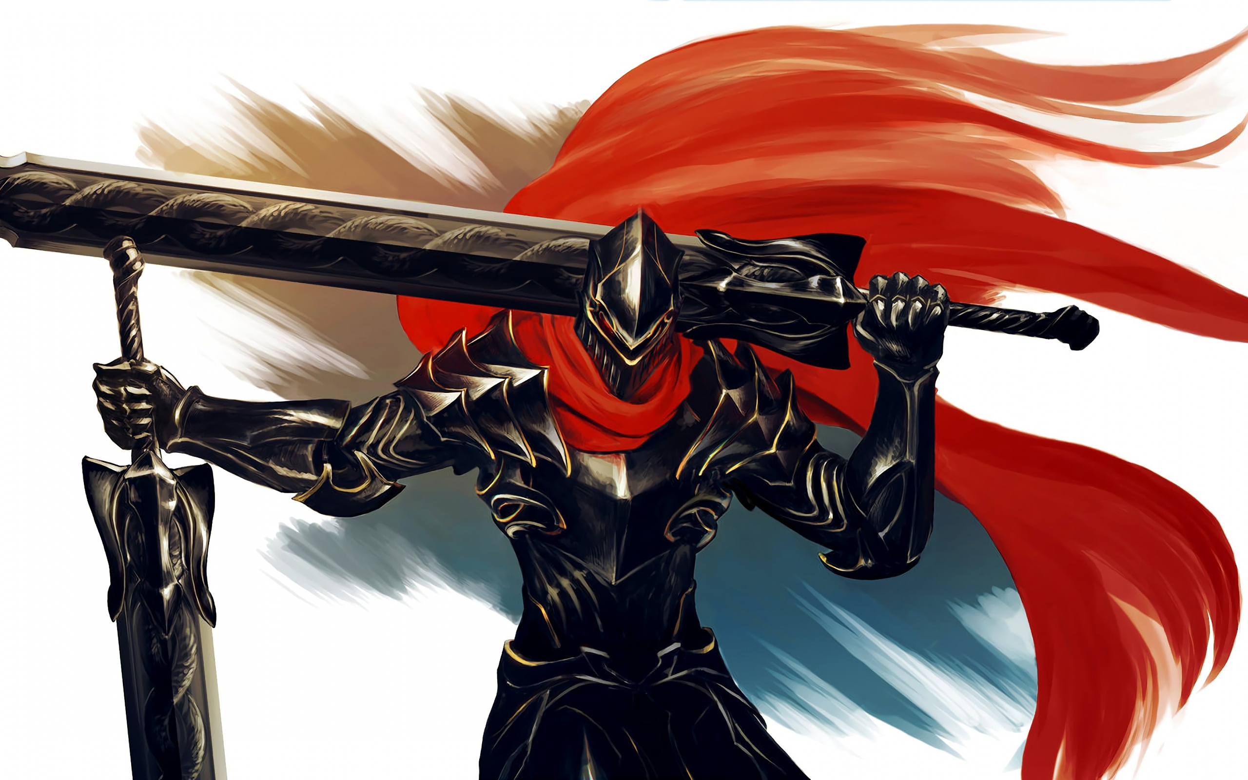 Download armour big sword warrior overlord anime art 2560x1600