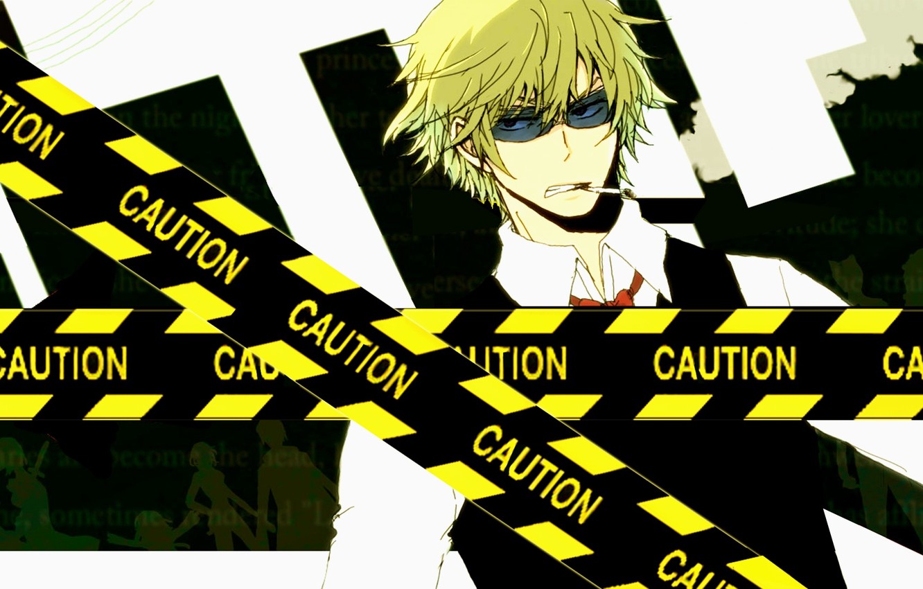 Wallpaper Glasses Cigarette Durarara Shizuo Heiwajima Image