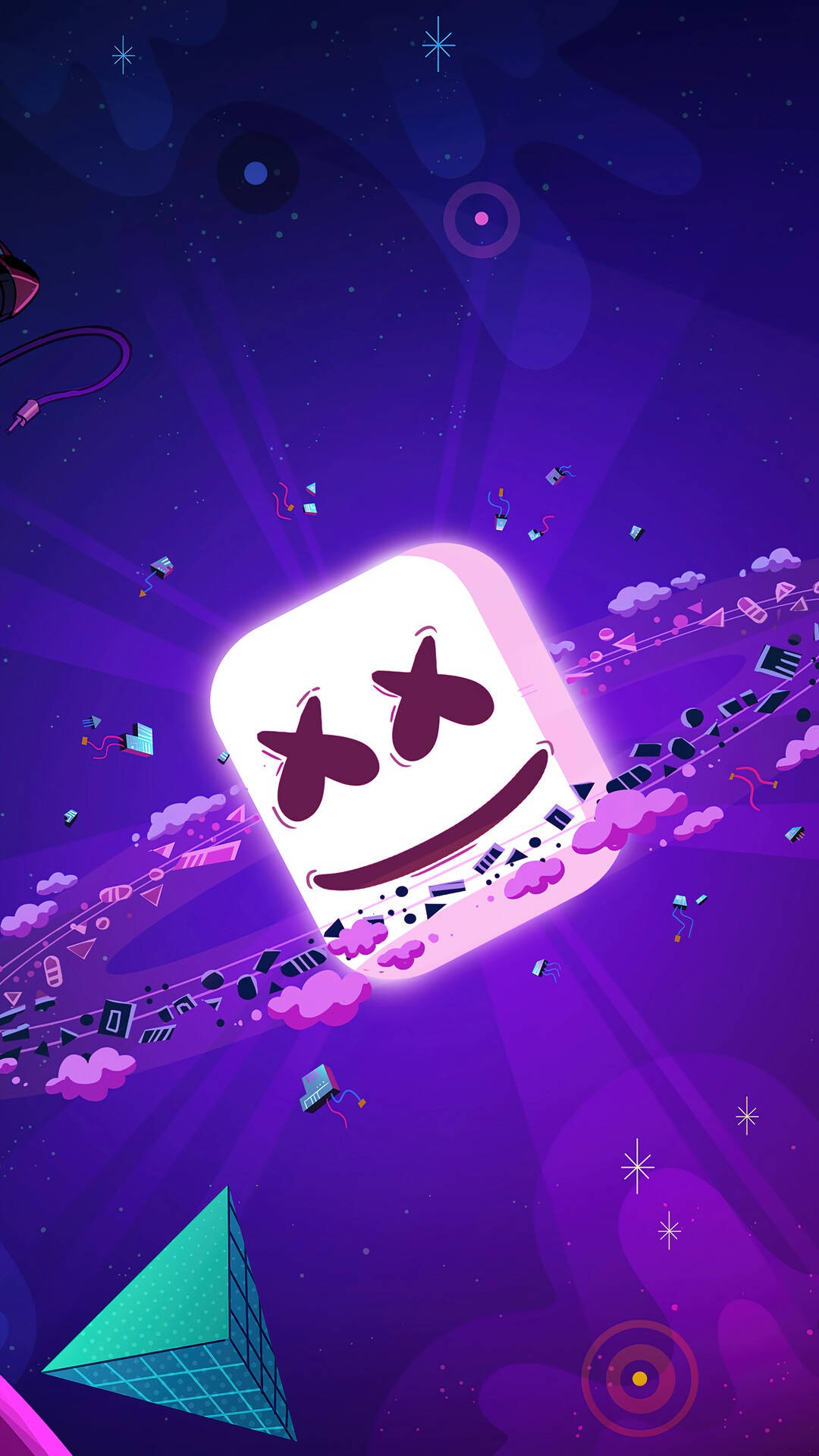 Planet Marshmello HD iPhone Wallpaper