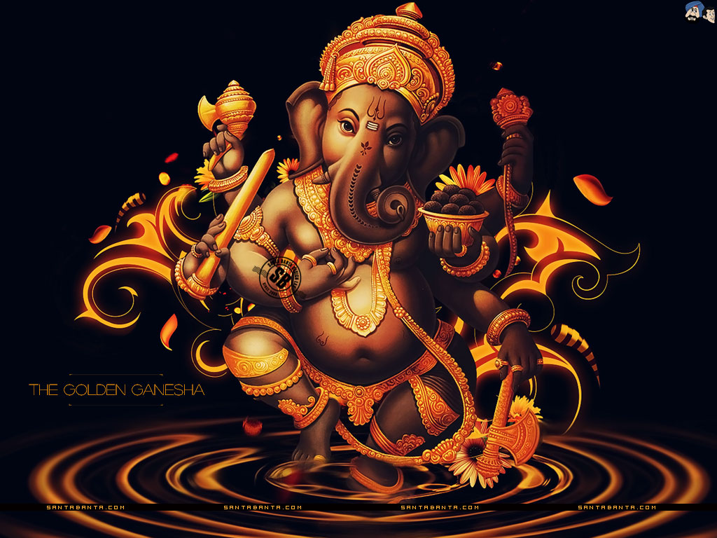 Lord Ganesha On Black Background Wallpaper Stock Illustration 2158411175 |  Shutterstock