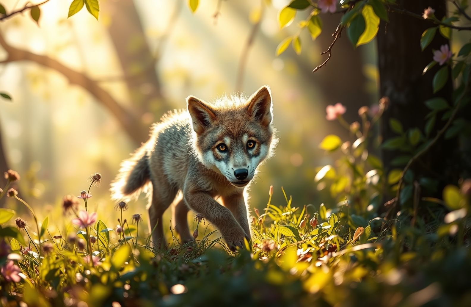 Baby Wolf Wallpaper