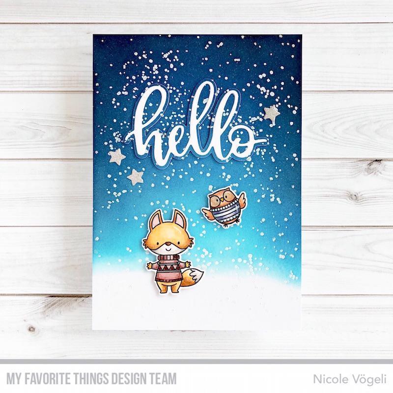 Brush Spatter Background My Favorite Things Clear Stamps Ellen