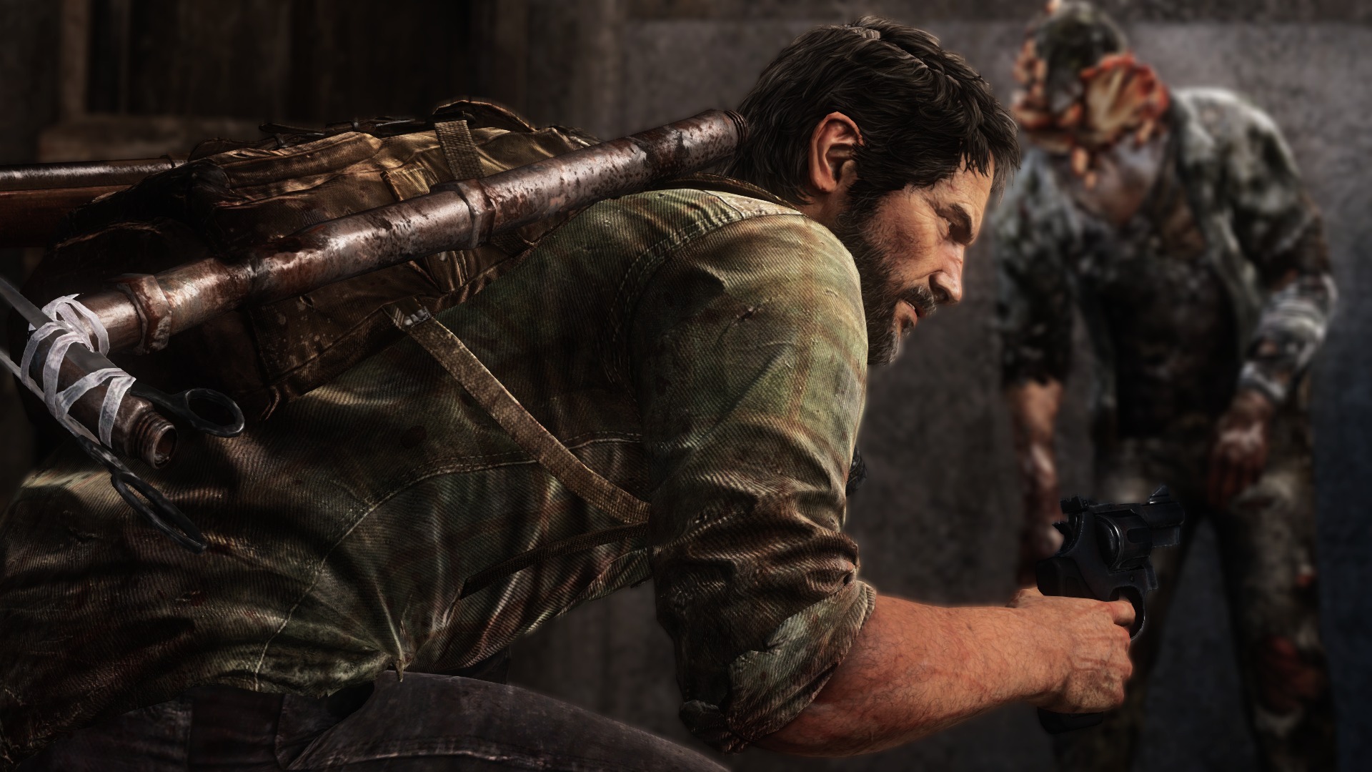TLOU The Last Of Us Remastered 1080p Wallpaper Joel sneaks Clicker