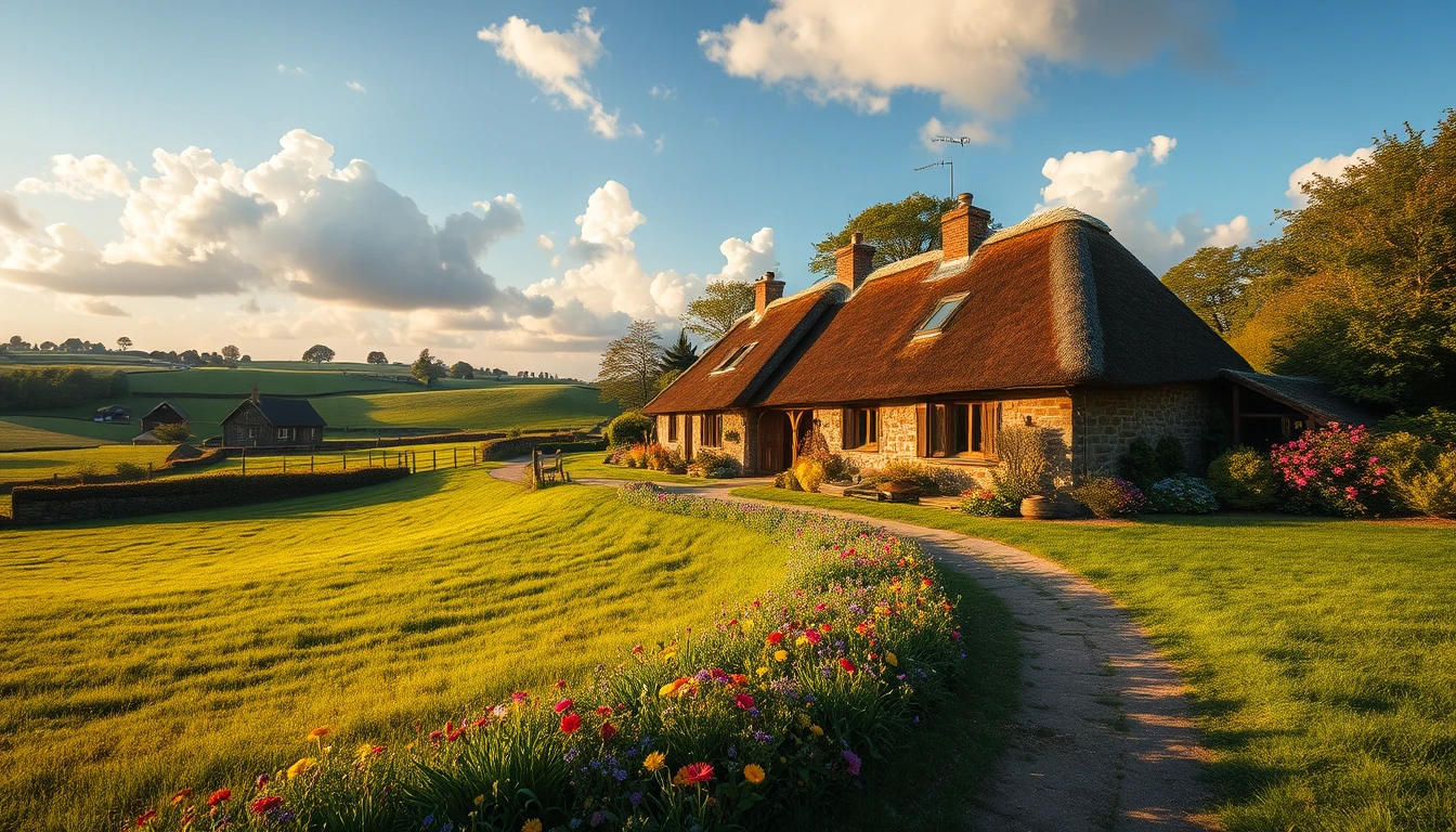 Country Cottages Wallpaper