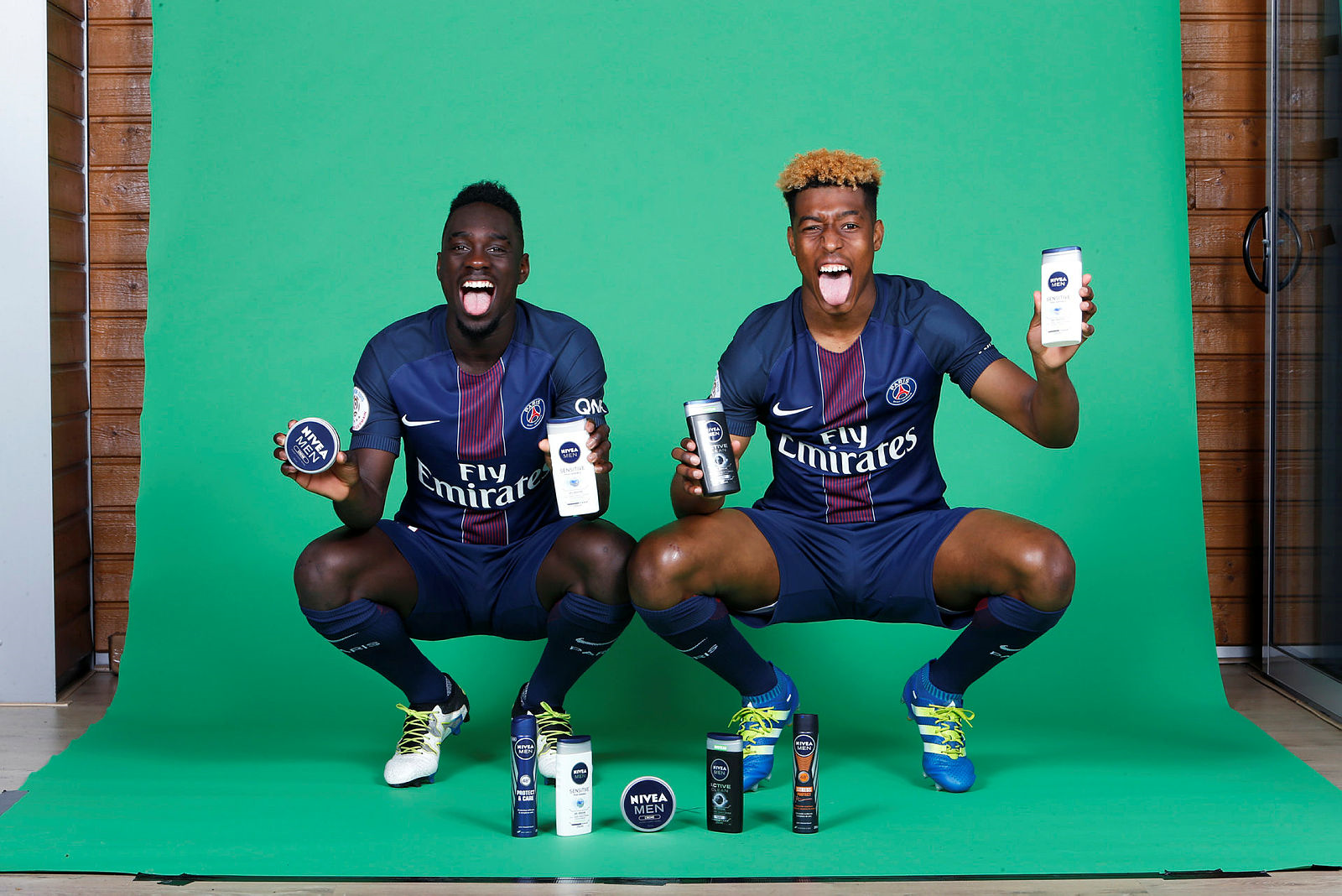 Jean Kevin Augustin And Presnel Kimpembe At The Worshop For Nivea