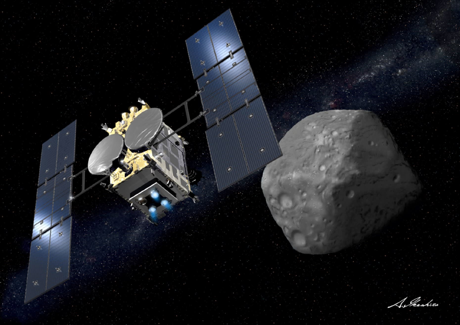 Space Probe Reaches Asteroid Now Es The Tricky Part Nikkei