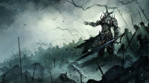 Art Knights Swords Fantasy Wallpaper