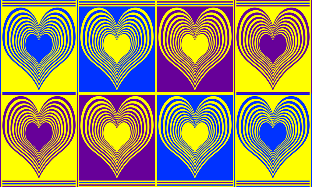 Flashing Love Heart Lines Free Wallpaper
