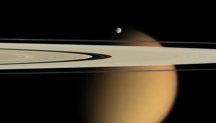 Titan S Rings From Cassini Wallpaper
