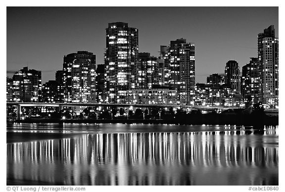 Black and White PicturePhoto High rise buildings reflected in False 576x387