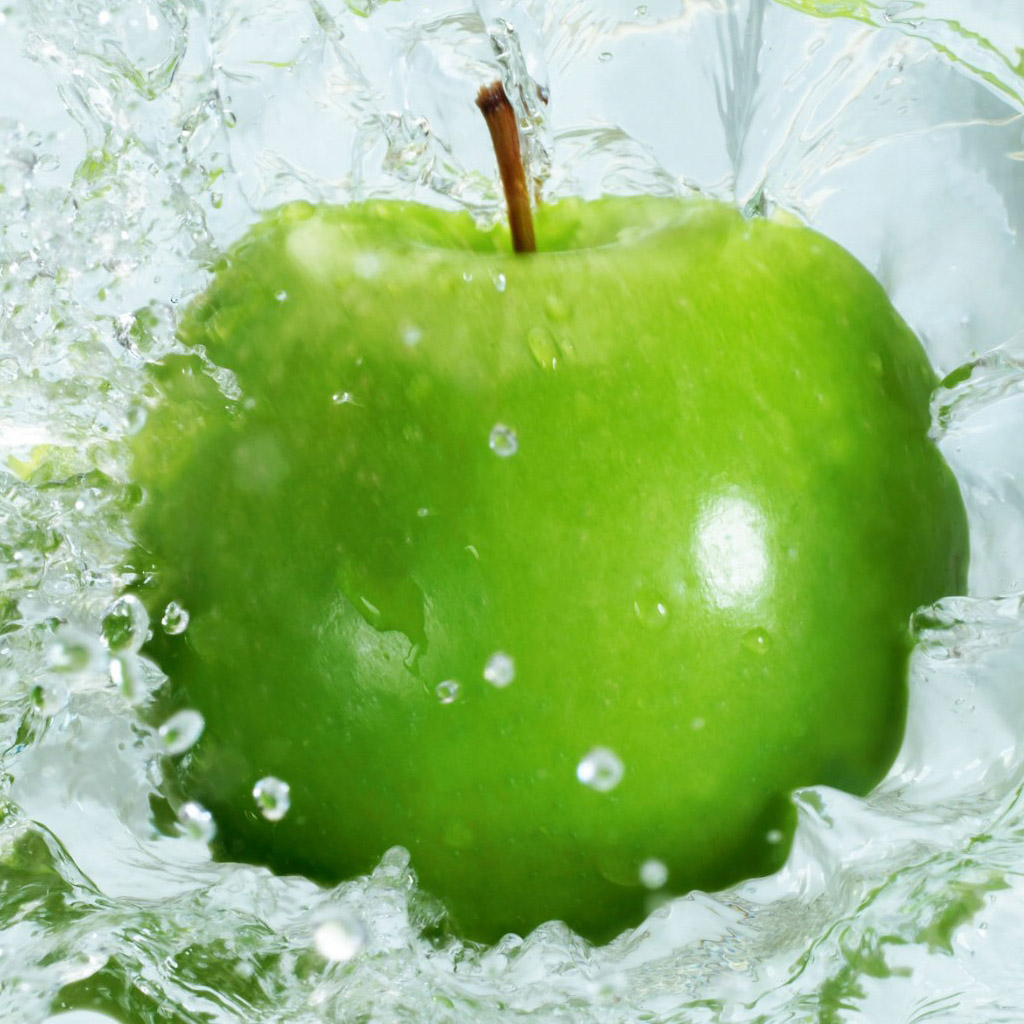 Dynamic Green Apple iPad Wallpaper Background