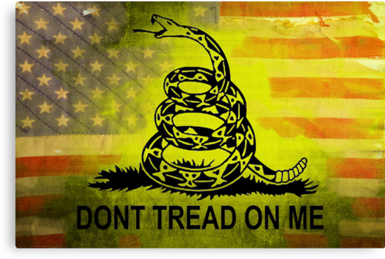 Don T Tread On Me Shirts Sticker American Flag Background S