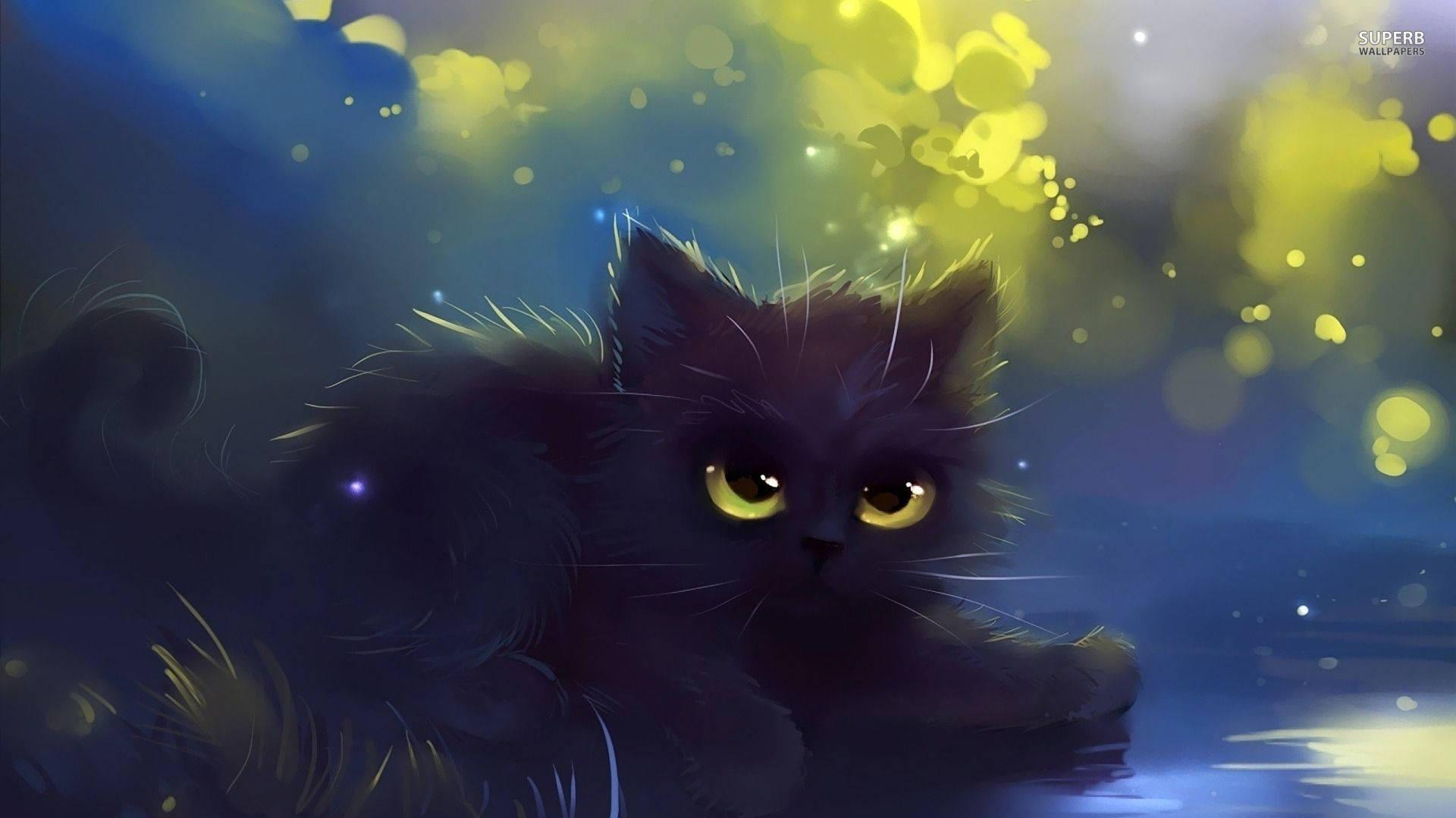 🔥 Download Kawaii Cat Wallpaper by @kristiny | Kawaii Cute Black Cat ...