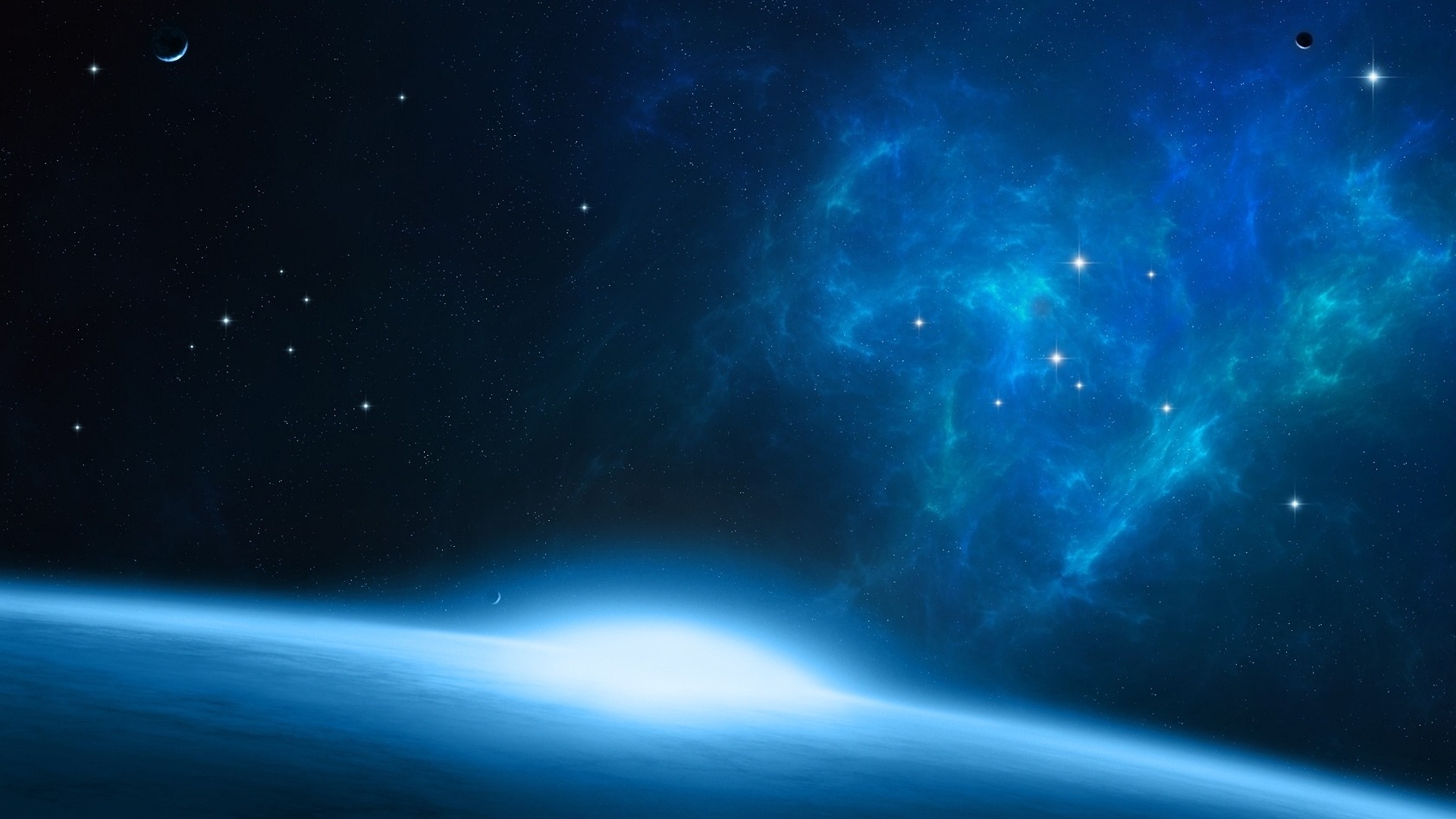 Nebula Black Blue Space