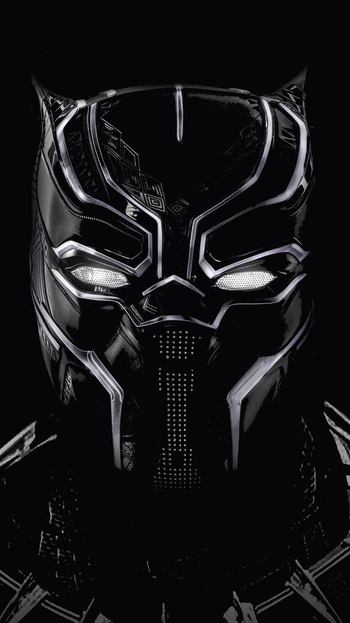 Black Panther Mask Artwork Wallpaper Marvel