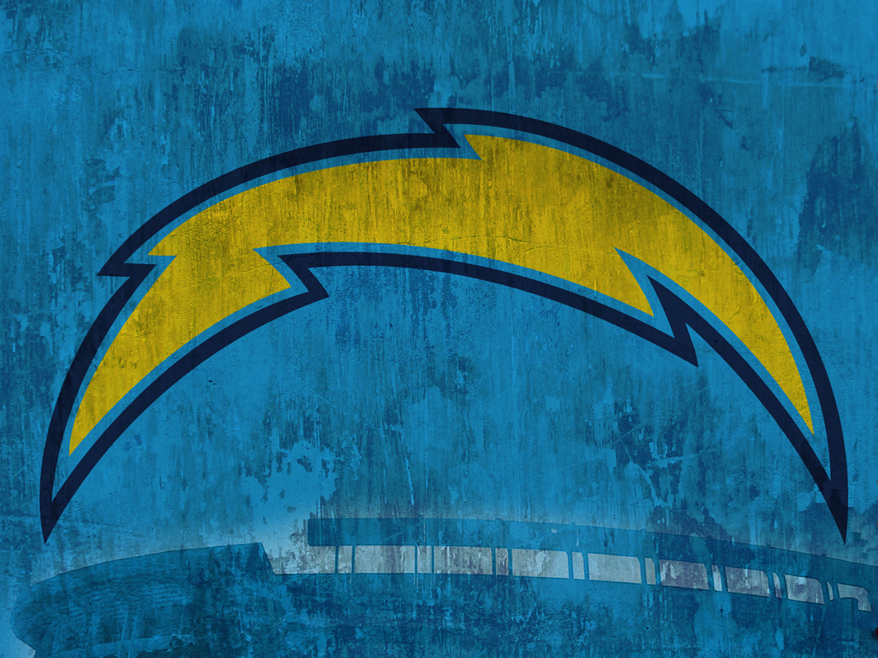 Chargers Grunge Style Logo With Stadium Background X Other