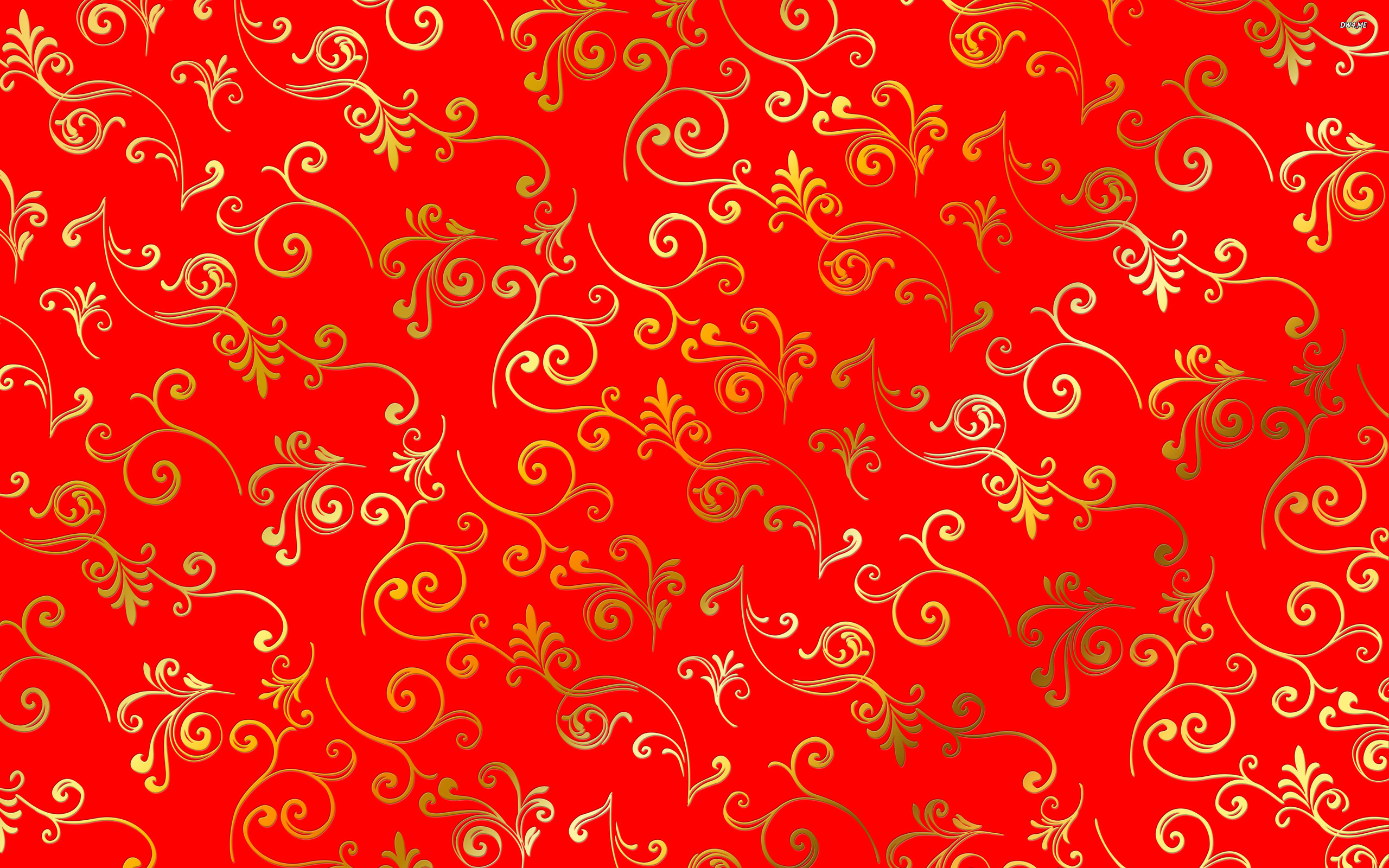 Golden Swirl Pattern Wallpaper Vector