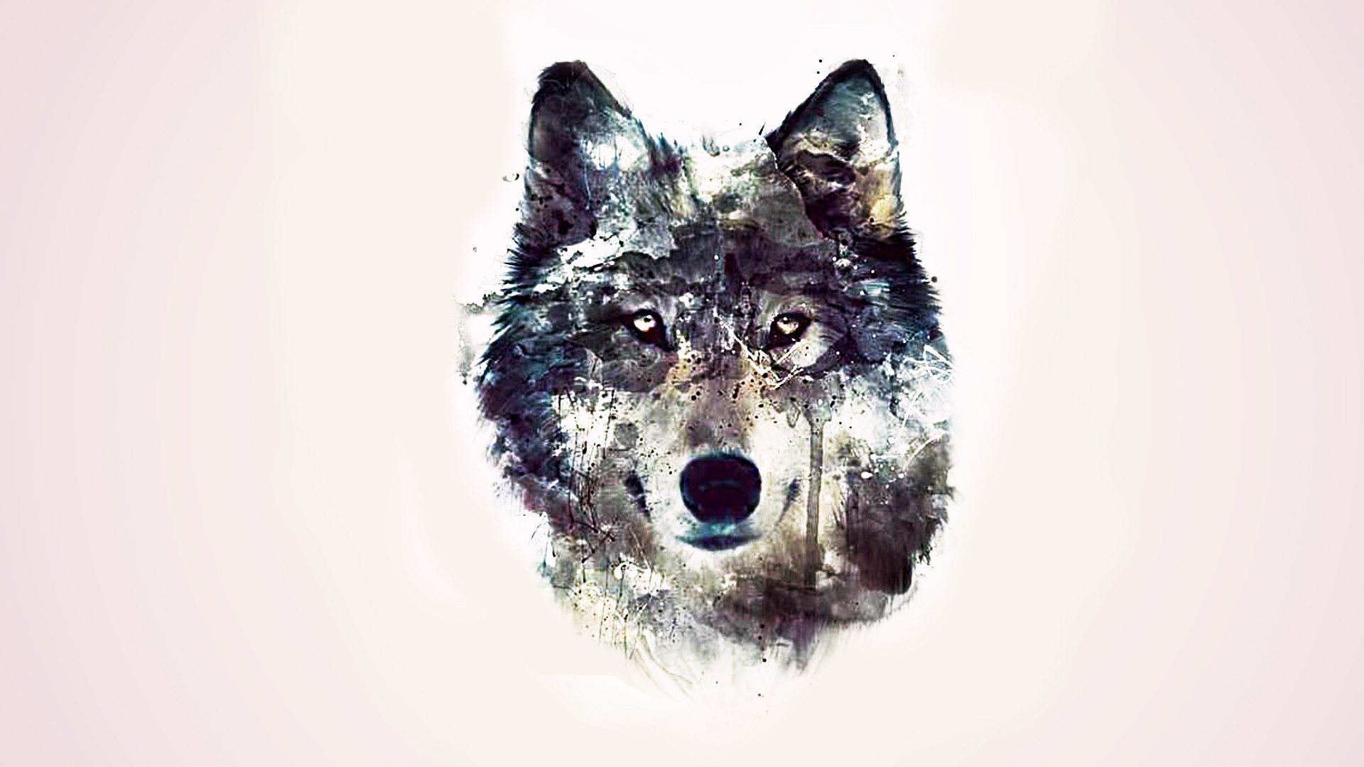 Abstraction Wolves Background Eyes Wolf Abstract Wallpaper