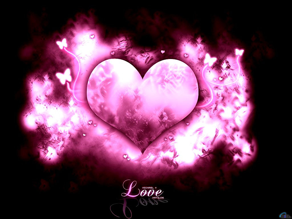 Wallpaper black love heart butterfly pink Valentines Day Pink