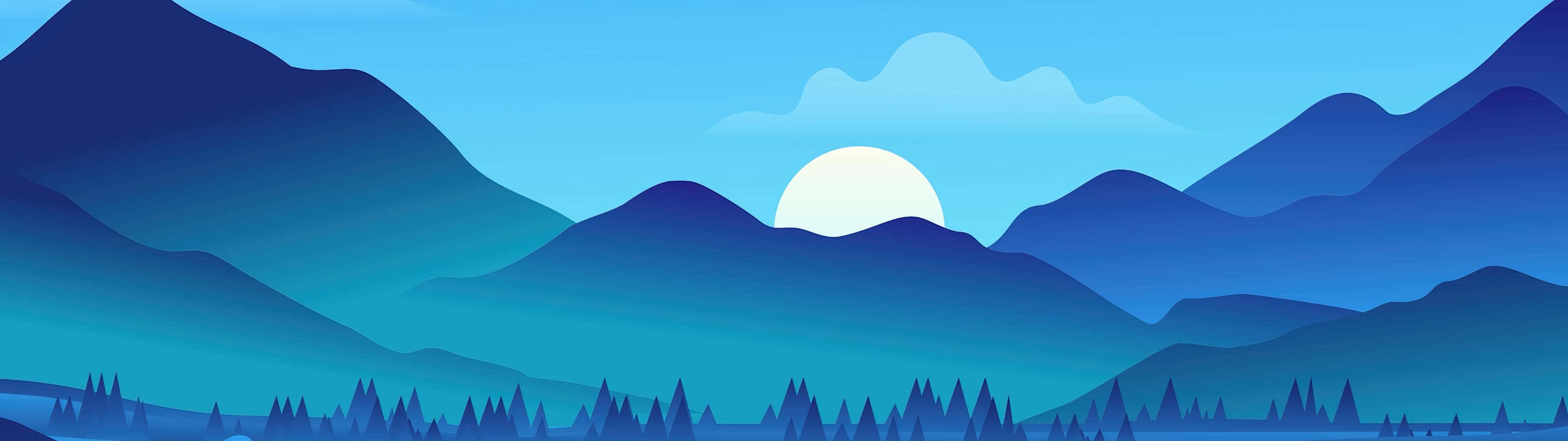 Enjoy The Beauty Of Nature With A Picturesque Blue Wallpaper