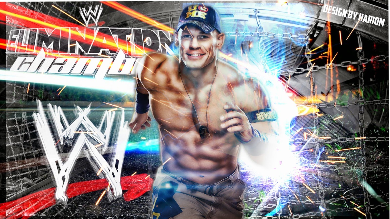 WWE Elimination Chamber 2014 Wallpaper [featJohn Cena ] Design By