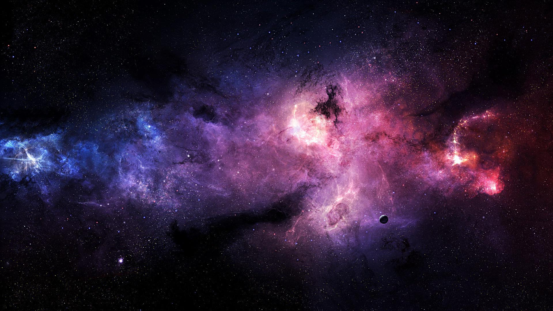 Stars Galaxies Purple Wallpaper Full HD Picture