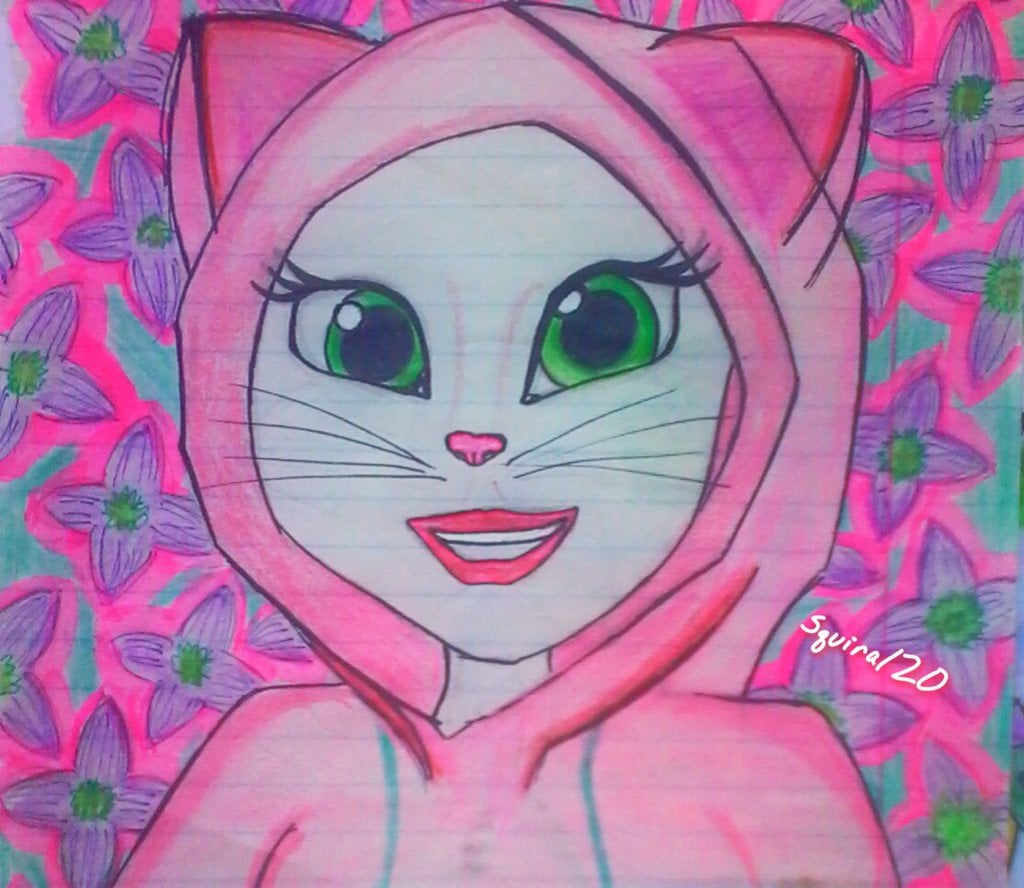 My talking Angela old drawing by Squira120