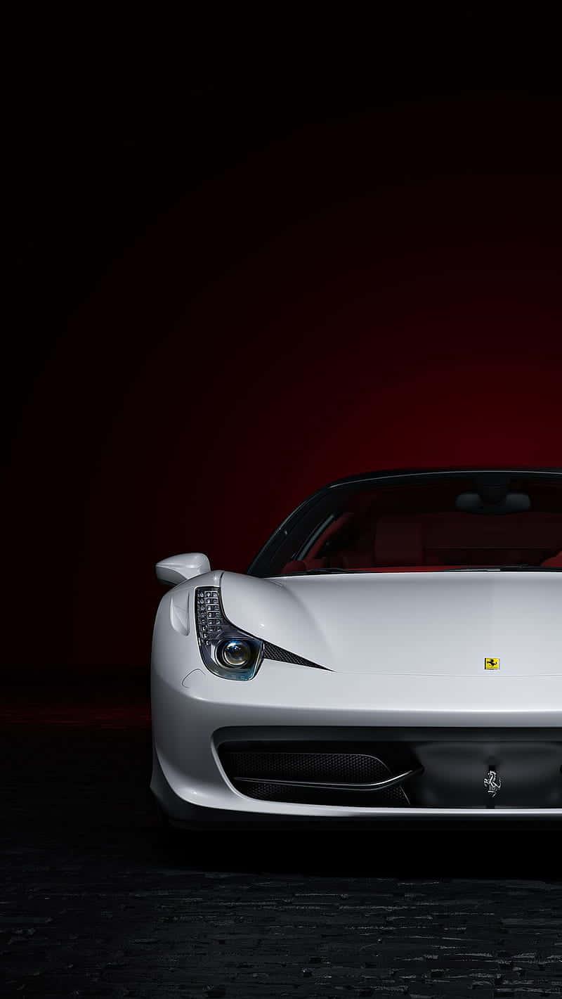 Unlock The Power Of White Ferrari iPhone Wallpaper