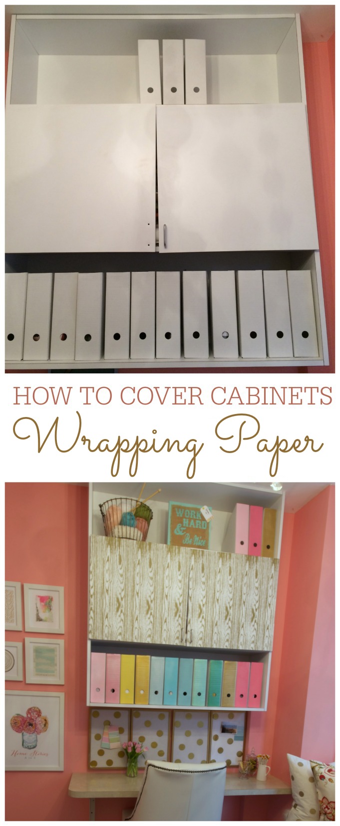 How to Cover Cabinets with DIY Removable Wallpaper   Home Stories A to 681x1650
