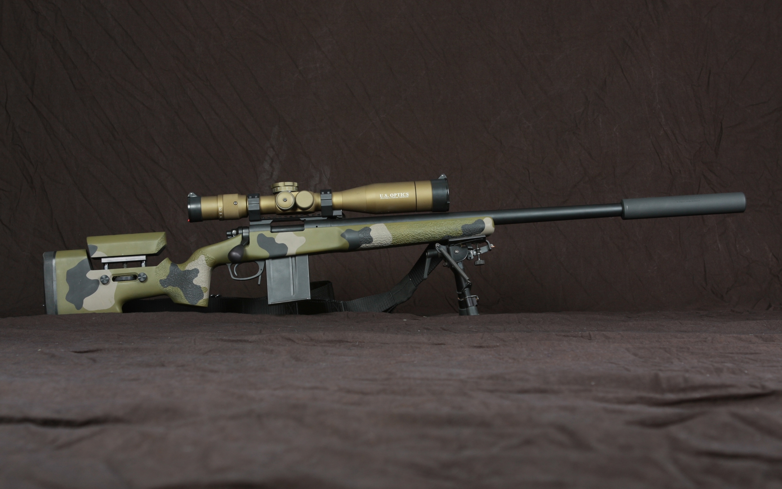Sniper Rifle brown gun military rifle sniper 2560x1600